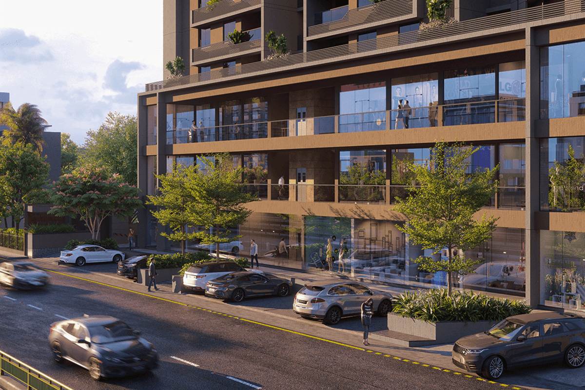 Shivalik Sharda Harmony primary architectural exterior — apex developers in Panjrapole / Ambawadi